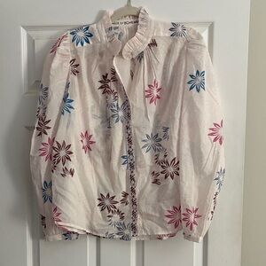 Alix Of Bohemia Floral Print Blouse - Pink, Blue, Brown